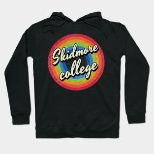 Vintage Style circle - Skidmore college Hoodie